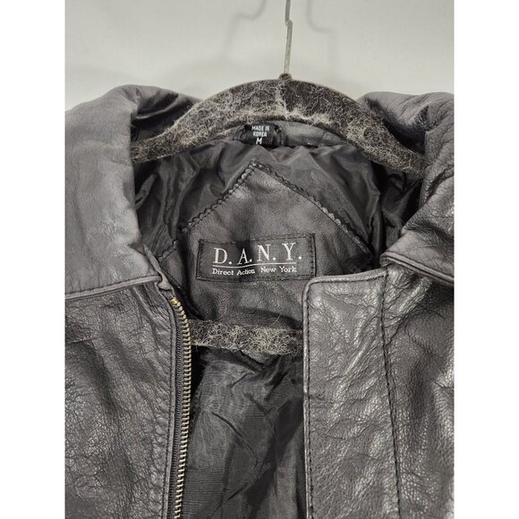 D,A,N,Y, Direct Action New York Bomber Jacket Timeless Black Soft Lamb Leather M - Picture 8 of 10